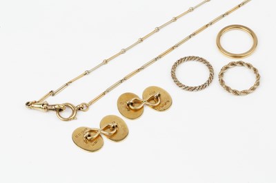 Lot 115 - A pair of late Victorian 18ct gold oval...