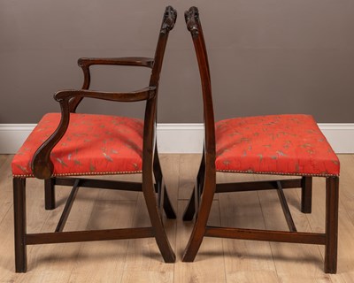 Lot 409 - A set of 12 mahogany dining chairs