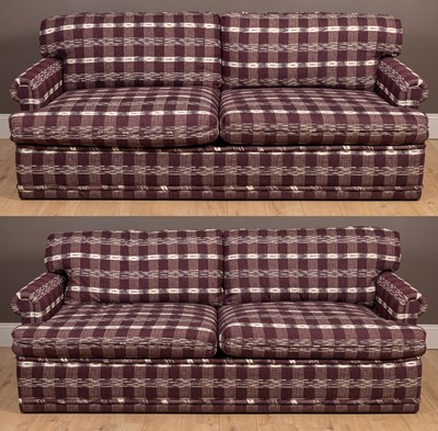 Lot 421 - A pair of deep sofas