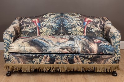 Lot 249 - A sofa with verdure tapestry style upholstery