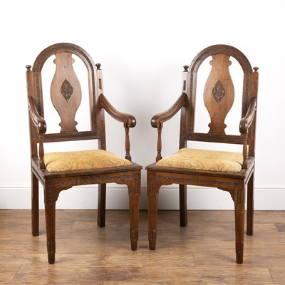 Lot 34 - Pair of armchairs Indian, late 19th/early 20th...