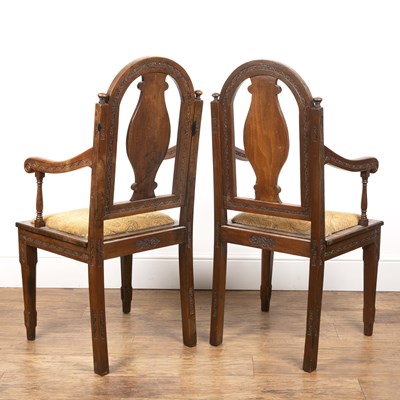 Lot 34 - Pair of armchairs Indian, late 19th/early 20th...