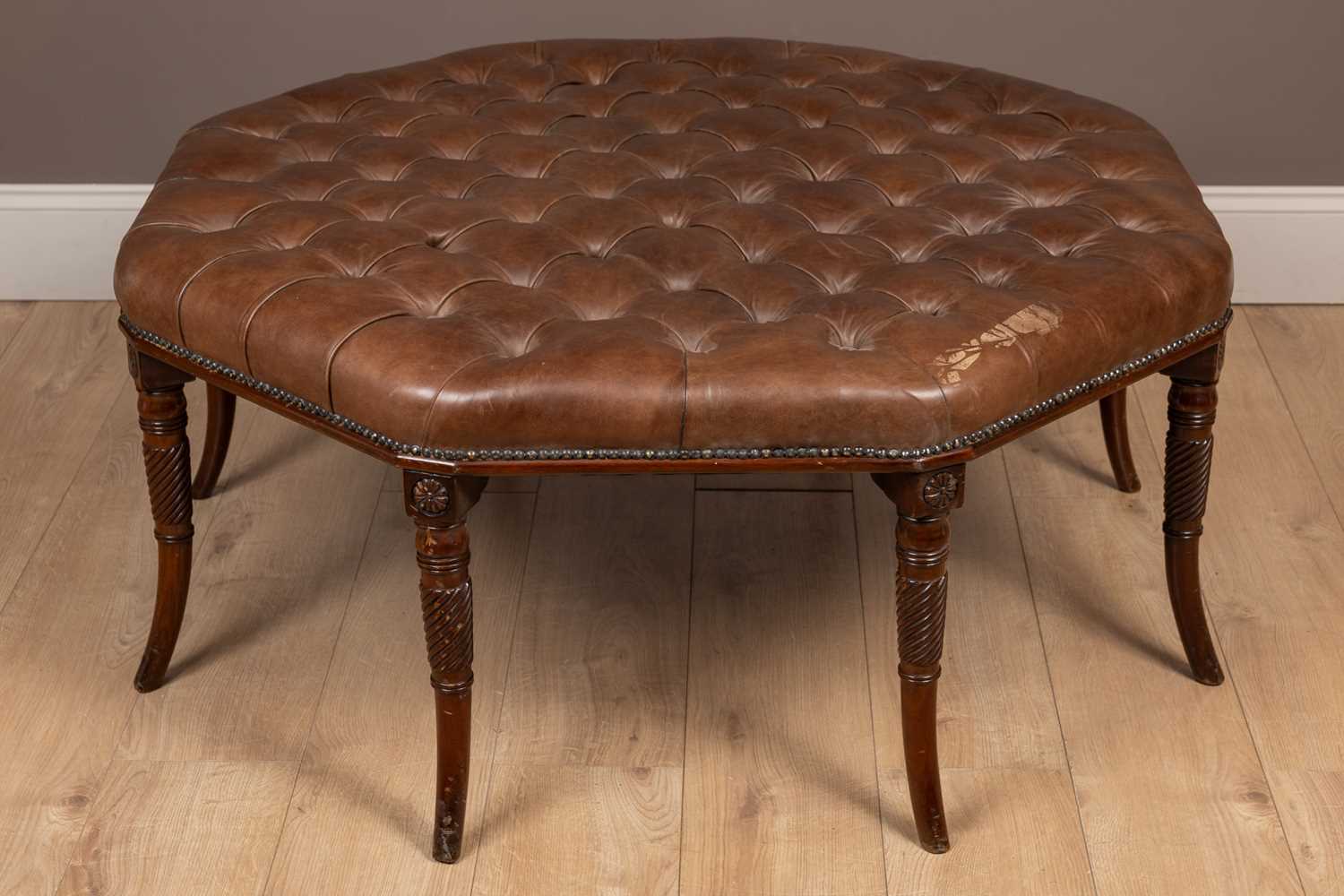 Lot 547 - An octagonal stool