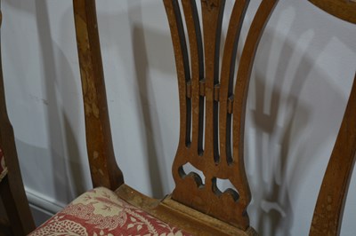 Lot 51 - Set of eight Hepplewhite style dining chairs...