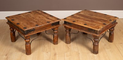 Lot 125 - A pair of William Sheppee hardwood low occasional tables