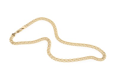 Lot 125 - A 9ct gold curb link necklace, composed of...