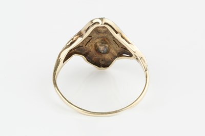 Lot 134 - A diamond two stone ring, the two rose-cut...