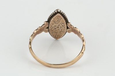 Lot 135 - A Georgian diamond and enamel memorial ring,...