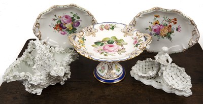 Lot 357 - Group of Continental porcelain including a...