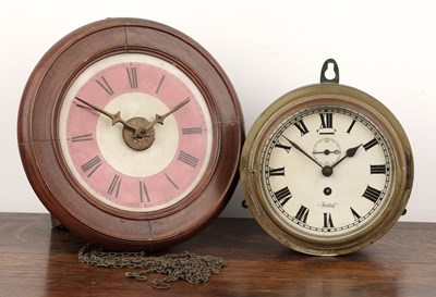 Lot 89 - Sestrel ships bulkhead clock in brass case,...