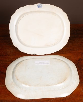 Lot 55 - Two 19th century blue and white meat platters