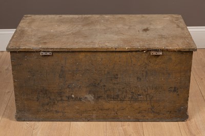 Lot 312 - A Victorian scumbled pine blanket box