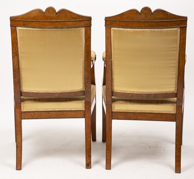 Lot 10 - A pair of 19th century Continental Amboyna...