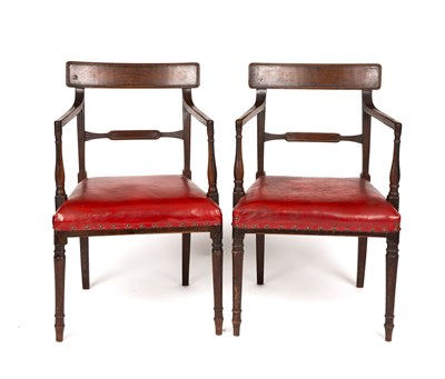 Lot 312 - A pair of 19th century mahogany Sheraton...