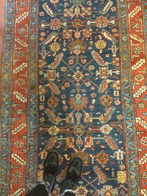 Lot 330 - An antique Persian Heriz country house runner...