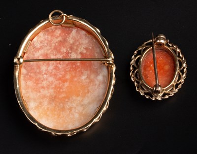 Lot 30 - Two cameo brooches