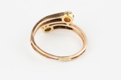 Lot 142 - A diamond and split pearl dress ring, of...