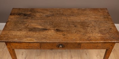 Lot 1045 - An antique oak farmhouse kitchen table