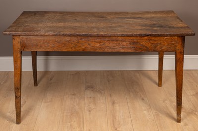 Lot 1045 - An antique oak farmhouse kitchen table