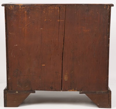 Lot 386 - A George III mahogany kneehole desk with brass...
