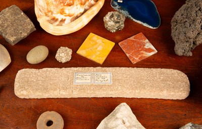 Lot 406 - A collection of minerals, samples and pottery...