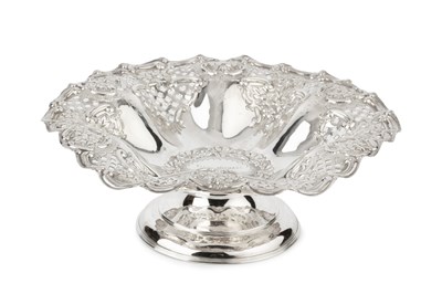 Lot 843 - A late Victorian silver pedestal dish, with...