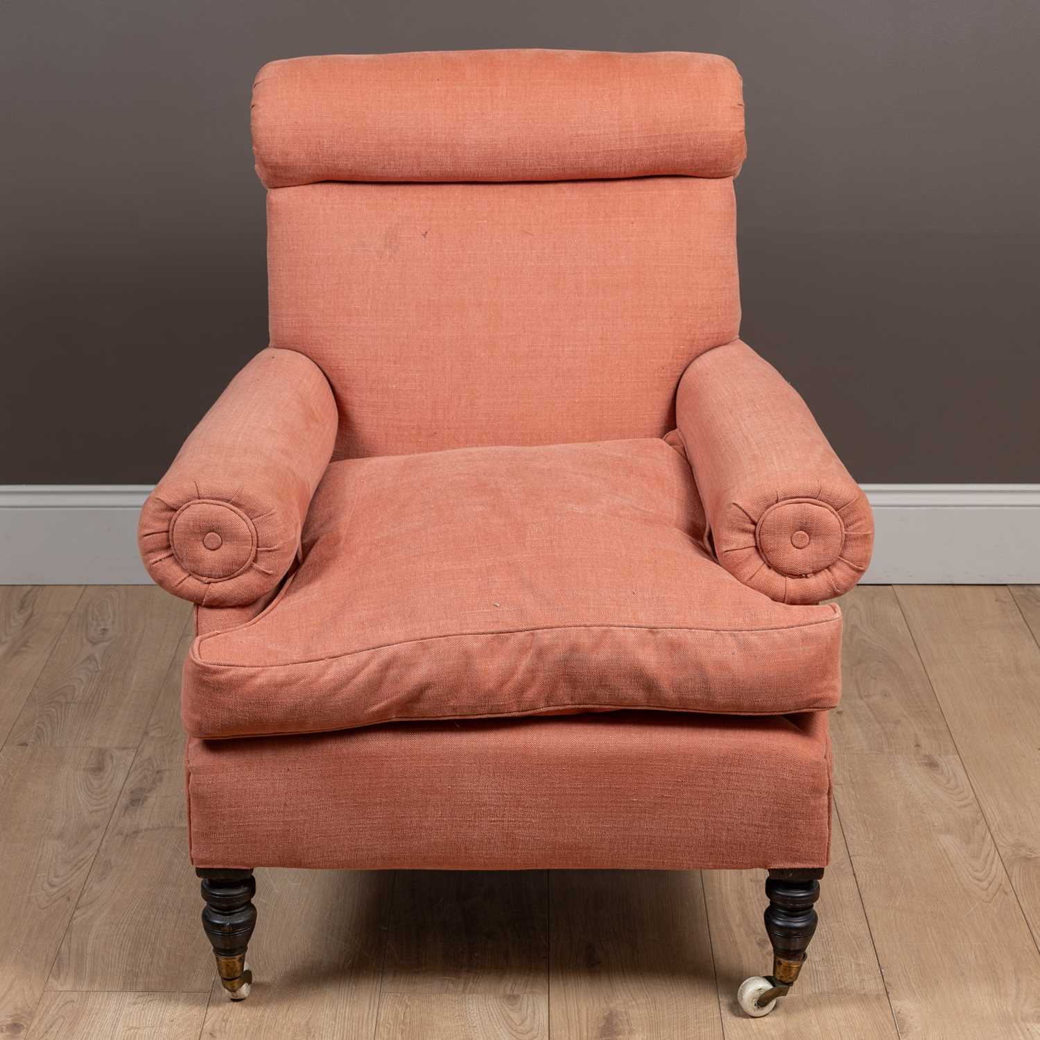 Lot 221 A Howard style armchair