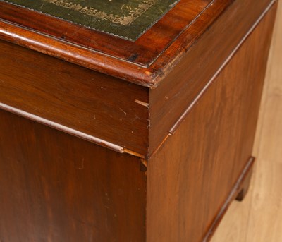 Lot 368 - A Victorian mahogany pedestal desk