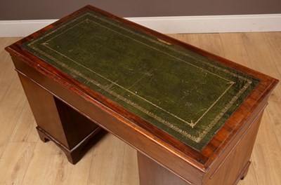 Lot 368 - A Victorian mahogany pedestal desk