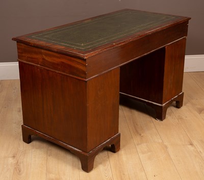 Lot 368 - A Victorian mahogany pedestal desk