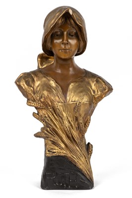 Lot 144 - A Goldscheider terracotta bust of Ruth by Emmanuel Joseph Simon