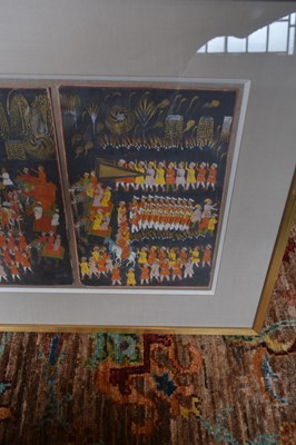 Lot 325 - Two miniature paintings 'Celebration of Diwali'...