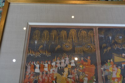 Lot 325 - Two miniature paintings 'Celebration of Diwali'...