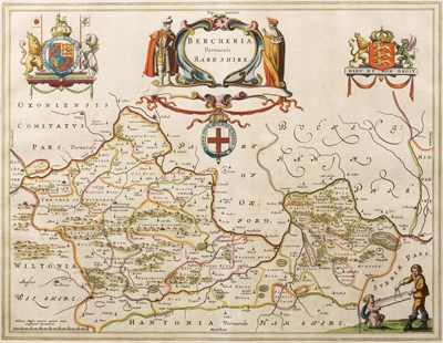 Lot 387 - Joan Blaeu (1599-1673) hand coloured map of...