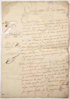 Lot 692 - Simón Bolívar (1783-1830) 'The Liberator',...