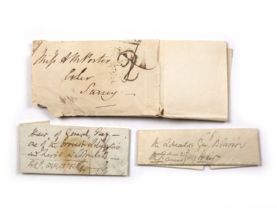 Lot 694 - Simón Bolívar-A lock of hair preserved in...