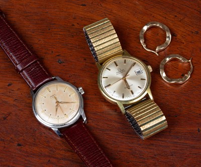 Lot 41 - Two watches and a set of earrings