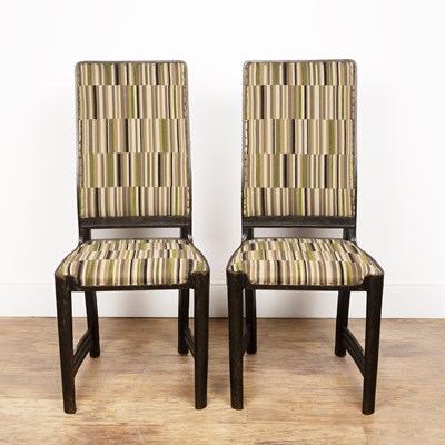 Lot 100 - Secessionist style pair of high back chairs,...
