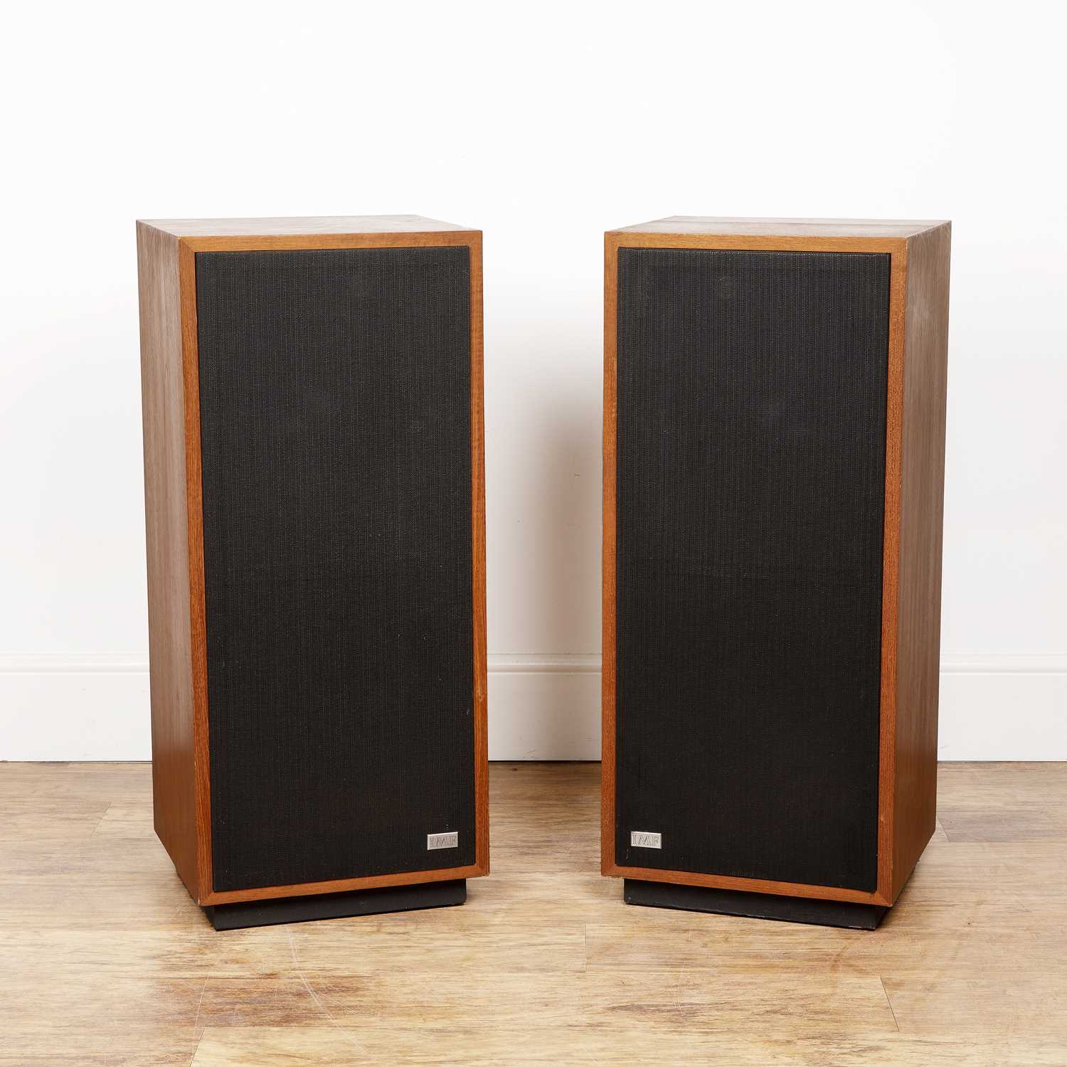 Lot 30 - Pair of IMF speakers teak cased, each speaker...