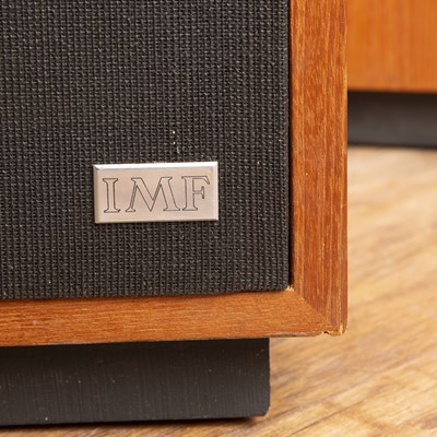 Lot 30 - Pair of IMF speakers teak cased, each speaker...