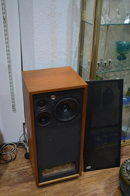 Lot 30 - Pair of IMF speakers teak cased, each speaker...