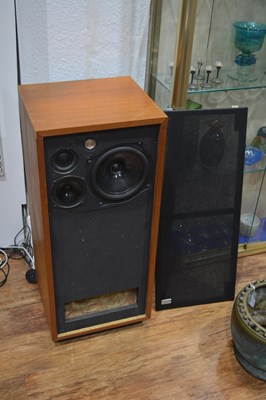 Lot 30 - Pair of IMF speakers teak cased, each speaker...