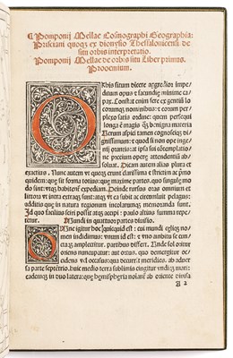 Lot 564 - Incunable: Mela, Pomponius Cosmographia, sive...
