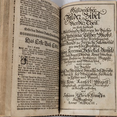 Lot 583 - 18th Century German Bible:- Krauss, Johann...