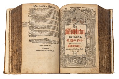 Lot 480 - A 16th century German Bible translated by...