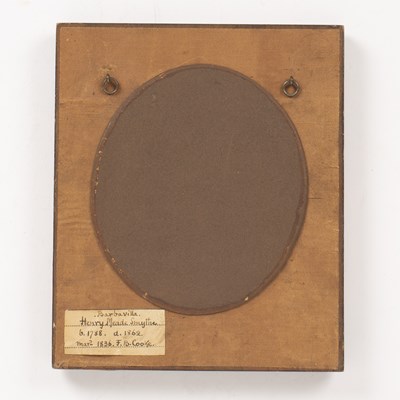 Lot 393 - A 19th century miniature oval portrait of...