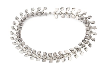 Lot 156 - A Swedish silver choker necklace, composed of...
