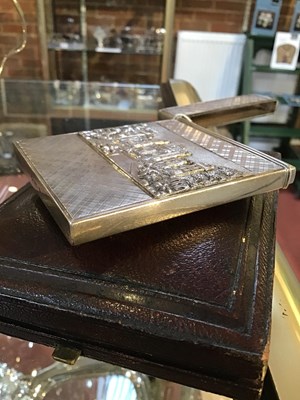 Lot 501 - An early Victorian silver castle top card case,...