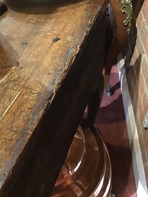 Lot 405 - An 18th century walnut low boy with three...