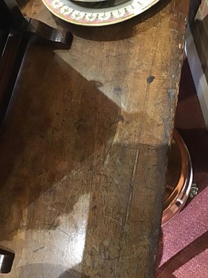 Lot 405 - An 18th century walnut low boy with three...